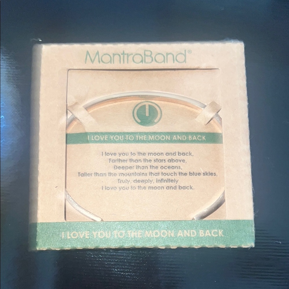MantraBand Rose Gold Bracelet - I Love You to the Moon and Back